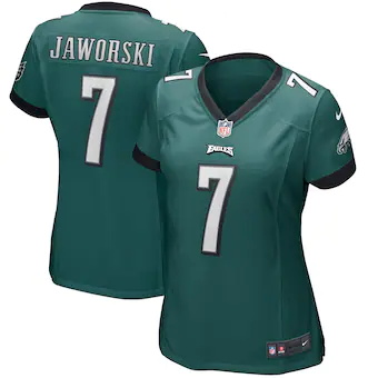 womens nike ron jaworski midnight green philadelphia eagles